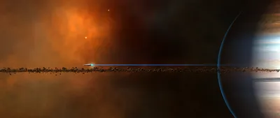 Calm Sci Wallpaper Space Wallpaper 4K 3765x1592 This, Hd, Desktop, Wallpaper, Features, A, Sci-fi, Scene, Spaceship, Flying, Near, Ringed, Brown, Orange, Ultrawide, QHD