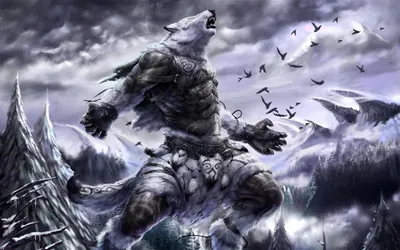 Dramatic Dark Werewolf Howling Snowy Nature Wallpaper 4K 1920x1200 A, Dramatic, Hd, Wallpaper, Of, Dark, Werewolf, Howling, Snowy, Landscape, Surrounded, Flying, White, Gray, Ultrawide, Full HD