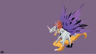 Crisp Minimalist Wallpaper Minimal Wallpaper 4K 1920x1080 Minimalist, Hd, Anime, Wallpaper, Featuring, A, Digimon, With, Sharp, Angular, Purple, Wings, Gray, Ultrawide, Full HD