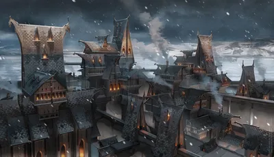 Fantasy Cityscape Dark Wallpaper 4K, World category