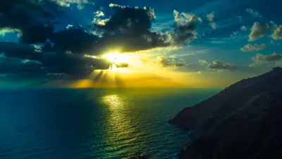 Golden Ocean Wallpaper Nature Wallpaper 4K 3840x2160