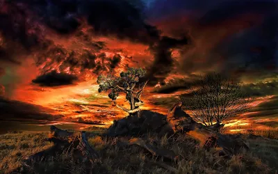 Epic Artistic Wallpaper Nature Wallpaper 4K 1920x1200 A, Stunning, Hd, Desktop, Wallpaper, Featuring, An, Artistic, Sunset, Dramatic, Clouds, Illuminated, Red, Brown, Ultrawide, Full HD
