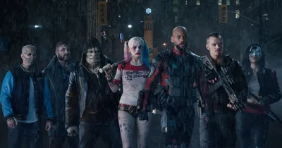Characters Movie Suicide Abstract Wallpaper 4K 4656x2449 Hd, Desktop, Wallpaper, Featuring, The, Characters, From, Movie, Suicide, Squad, Standing, Together, Brown, Teal, Gray, Ultrawide, 4k