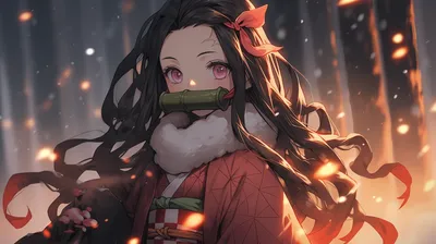 Nezuko Kamado Demon Slayer Nature Wallpaper 4K 2912x1632 Hd, Wallpaper, Featuring, Nezuko, Kamado, From, Demon, Slayer:, Kimetsu, Yaiba, She, Gray, Brown, Ultrawide, QHD