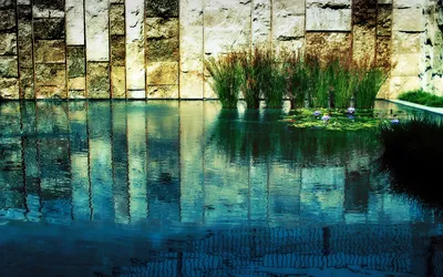 Serene Water Reflections Tall Wallpaper 4K, Nature category