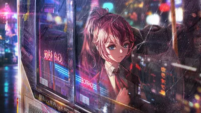 Anime Girl Long Hair Blue Abstract Wallpaper 4K 1920x1080 An, Anime, Girl, With, Long, Hair, And, Blue, Eyes, Wearing, School, Uniform, White, Yellow, Brown, Ultrawide, Full HD
