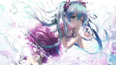 Hatsune Miku Anime Abstract Wallpaper 4K 3400x1912 Hd, Desktop, Wallpaper, Of, Hatsune, Miku, An, Anime-style, Vocaloid, Character, Featuring, Her, White, Ultrawide, QHD