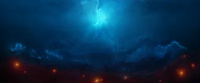 Sci Inspired Blue Nebula Space Wallpaper 4K 5000x2093 A, Stunning, Hd, Desktop, Wallpaper, Featuring, Sci-fi, Inspired, Blue, Nebula, Space, Creating, Brown, Ultrawide, 4k
