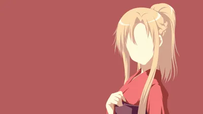 Minimalist Anime Asuna Wallpaper 4K, Minimal category