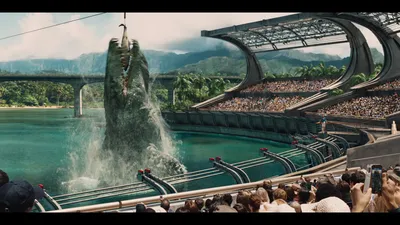 Radiant Jurassic Wallpaper Abstract Wallpaper 4K 1920x1080 Hd, Desktop, Wallpaper, Of, A, Scene, From, Jurassic, World, Featuring, Dinosaur, Leaping, White, Ultrawide, Full HD
