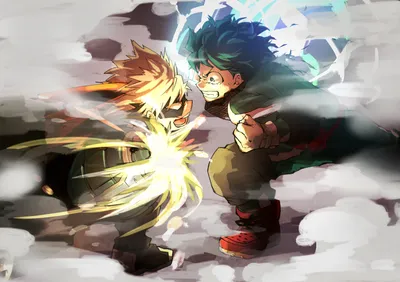 Katsuki Bakugou Izuku Midoriya Abstract Wallpaper 4K 1920x1352 Hd, Desktop, Wallpaper, Featuring, Katsuki, Bakugou, And, Izuku, Midoriya, Anime, Hero, Academia, White, Landscape, Full HD