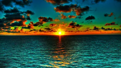 Ocean Sunset Wallpapersafari Nature Wallpaper 4K 1920x1080