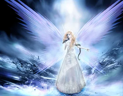 Mystical Figure Long Flowing Fantasy Wallpaper 4K 1623x1264 A, Mystical, Figure, With, Long, Flowing, Hair, And, Striking, Wings, Stands, Amidst, White, Square