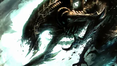 Dark Menacing Alien Creature Wallpaper 4K, Black/Dark category