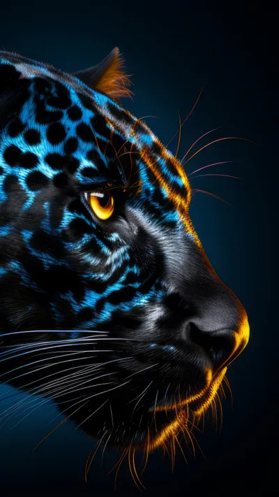 Jaguar Animal Digital Art Iphone Technology Wallpaper 4K 2160x3840