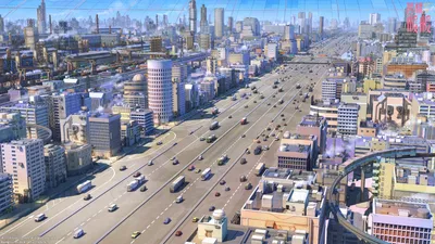 Vibrant Anime Wallpaper World Wallpaper 4K 1920x1080 Hd, Anime-style, Cityscape, Featuring, A, Busy, Multi-lane, Street, Filled, Cars, Surrounded, Tall, Gray, Ultrawide, Full HD