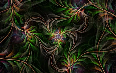 Dreamy Vibrant Wallpaper Abstract Wallpaper 4K 1920x1200 A, Vibrant, Psychedelic, Abstract, Image, Featuring, Intricate, Fractal, Patterns, Shades, Green, Orange, Brown, Ultrawide, Full HD