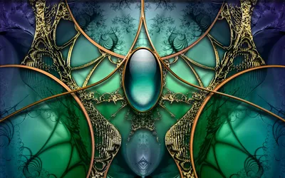 Misty Abstract Wallpaper Abstract Wallpaper 4K 1920x1200 Intricate, Abstract, Fractal, Design, Featuring, Swirling, Green, And, Blue, Tones, Golden, Structural, Gray, Ultrawide, Full HD