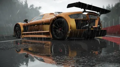 Gumpert Racing Car Cars Wallpaper 4K 2560x1440 A, Striking, Gumpert, Racing, Car, In, Rainy, Setting, Captured, Low, Angle, Reflective, White, Ultrawide, QHD