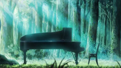 Grand Piano Chair Tranquil Forest Fantasy Wallpaper 4K 1920x1080 A, Stunning, Hd, Wallpaper, Featuring, Grand, Piano, Chair, Set, Tranquil, Forest, Illuminated, Gray, Ultrawide, Full HD