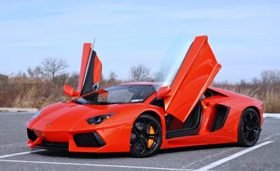 Misty Eye Wallpaper Cars Wallpaper 4K 3840x2356 An, Eye-catching, Orange, Lamborghini, Aventador, Lp700-4, Features, Striking, Scissor, Doors, Showcasing, Sleek, White, Ultrawide, 4k