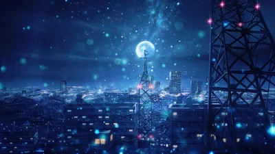 Anime Blue Abstract Abstract Wallpaper 4K 3840x2160