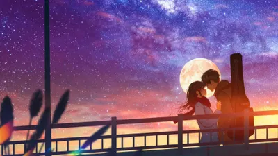 Anime Couple Love Abstract Wallpaper 4K 3840x2160