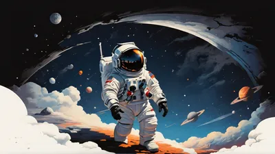 Moody Astronaut Wallpaper Space Wallpaper 4K 1920x1080 Hd, Pc, Desktop, Wallpaper, Of, An, Astronaut, Standing, Alone, Dark, Space, Surrounded, White, Gray, Ultrawide, Full HD