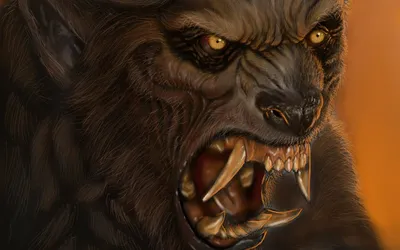 Dark Themed Close Fierce Black/Dark Wallpaper 4K 1920x1200 Hd, Dark-themed, Pc, Desktop, Wallpaper, Featuring, A, Close-up, Fierce, Werewolf, Snarling, Showcasing, Brown, Ultrawide, Full HD