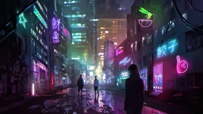 Cyberpunk Neon City Wallpaper 4K, Technology category