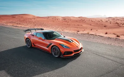 Calm Orange Wallpaper Nature Wallpaper 4K 4096x2572 An, Orange, Chevrolet, Corvette, Zr1, Supercar, Cruising, On, Open, Road, Beside, Desert, Gray, Ultrawide, 4k