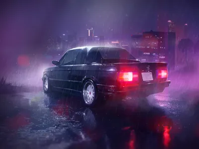 Sleek Car Rain World Wallpaper 4K 2560x1920 Hd, Pc, Desktop, Wallpaper, Of, A, Sleek, Car, Parked, Rain-soaked, Street, Night, Brown, Gray, Landscape, QHD