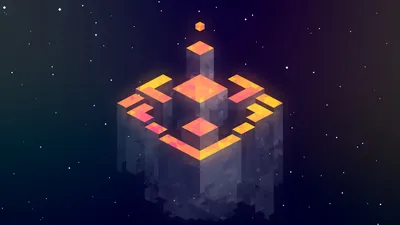 Abstract Orange Cube Space Wallpaper 4K 1920x1080 Hd, Desktop, Wallpaper, Featuring, An, Abstract, Orange, Cube, Design, Starry, Pink, Purple, Ultrawide, Full HD
