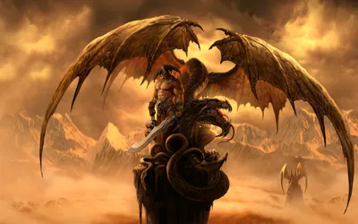 Muscular Warrior Riding Fantasy Wallpaper 4K 2560x1600 Hd, Desktop, Wallpaper, Featuring, A, Muscular, Warrior, Riding, Dragon), Expansive, Wings, Set, Brown, Ultrawide, QHD