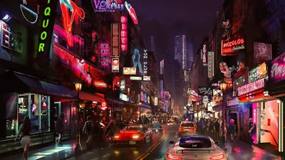 Cyberpunk Neon Streets Urban World Wallpaper 4K 1920x1080