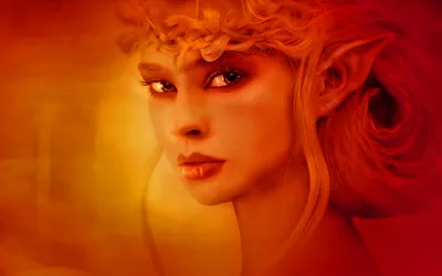Sleek Fantasy Wallpaper Fantasy Wallpaper 4K 2560x1600 Hd, Desktop, Wallpaper, Featuring, A, Fantasy, Elf, With, Striking, Pointed, Ears, Intense, Red, Ultrawide, QHD