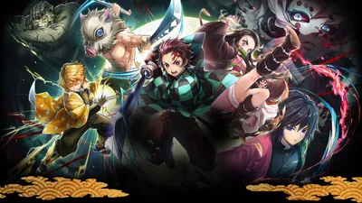 Characters Anime Series Abstract Wallpaper 4K 1920x1080 Hd, Desktop, Wallpaper:, Featuring, Characters, From, The, Anime, Series, Demon, Slayer, Kimetsu, White, Gray, Ultrawide, Full HD