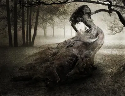 Dark Fantasy Depicting Evil Elf Fantasy Wallpaper 4K 2000x1544 A, Dark, Fantasy, Hd, Wallpaper, Depicting, An, Evil), Elf, Zombie, Flowing, Dress, Gray, Square, Full HD