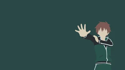 Minimalist Kazuma Satou Minimal Wallpaper 4K 2560x1440 Minimalist, Hd, Pc, Desktop, Wallpaper, Featuring, Kazuma, Satou:, Anime, Konosuba, God, Blessing, White, Gray, Ultrawide, QHD