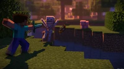Minecraft Battle Epic Video Game Games Wallpaper 4K 1920x1080