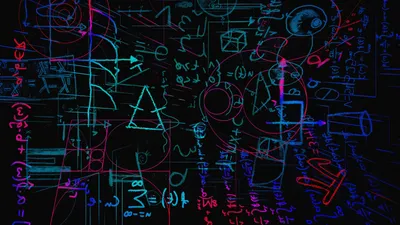 Misty Glowing Wallpaper Technology Wallpaper 4K 1920x1080 Hd, Desktop, Wallpaper, Featuring, Glowing, Physics, And, Chemistry, Formulas, Diagrams, Neon, Blue, Brown, Ultrawide, Full HD