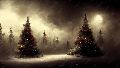 Premium Christmas Dark Wallpaper 4K, Black/Dark category