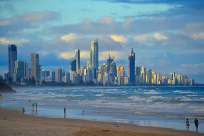Beach Skyscraper Queensland Nature Wallpaper 4K 4608x3072 Beach, Skyscraper, Queensland, Australia, City, Man, Made, Gold, Coast, Desktop, Gray, Pink, Landscape, 4k