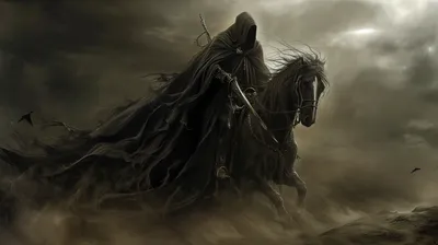 Vibrant Nazg Wallpaper Animals Wallpaper 4K 2912x1632 Nazgûl, From, The, Lord, Of, Rings, Rides, Nazg, Horse, Stormy, Desktop, Gray, Ultrawide, QHD