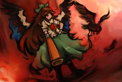 Dreamy Utsuho Wallpaper Abstract Wallpaper 4K 1800x1200 Utsuho, Reiuji, Anime, Touhou, Hd, Desktop, Wallpaper, Orange, Purple, Landscape