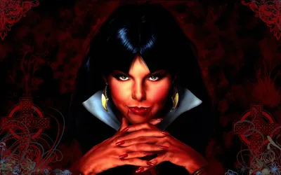 Misty Dark Wallpaper Technology Wallpaper 4K 1920x1200 Dark, And, Captivating, Digital, Artwork, Featuring, Vampirella, With, Her, Striking, Features, Intense, Brown, Orange, Ultrawide, Full HD