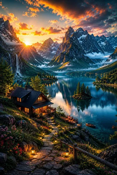 Dreamy Mountain Wallpaper Wallpaper 4K, Nature category