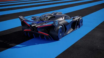 Dark Bolide Wallpaper Cars Wallpaper 4K 1920x1080 Hd, Desktop, Wallpaper, Featuring, The, Bugatti, Bolide, On, Blue-striped, Race, Track, Pink, Green, Ultrawide, Full HD