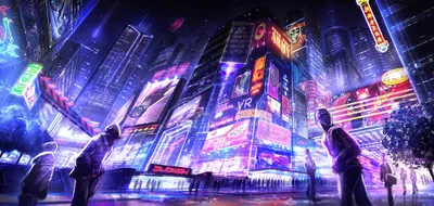 Cyberpunk Futuristic Neon Images Wallpaper 4K, Technology category