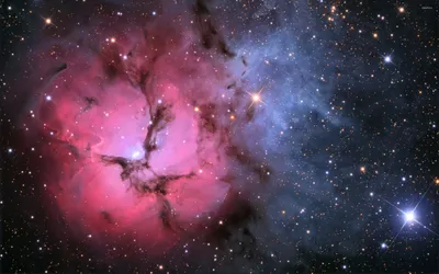 Trifid Nebula Space Wallpaper 4K, Space category